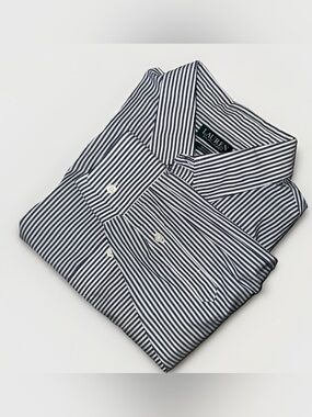 LRL Ralph Lauren Men’s Regular Fit Stretch Fabric Striped Long Sleeve Button Up